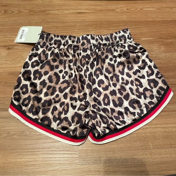 Pam & Gela Dolphin Leopard Print Track Shorts - Picture 5 of 8